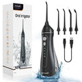 Black Prooral portable oral irrigator electric water flosser for adult home dental care
