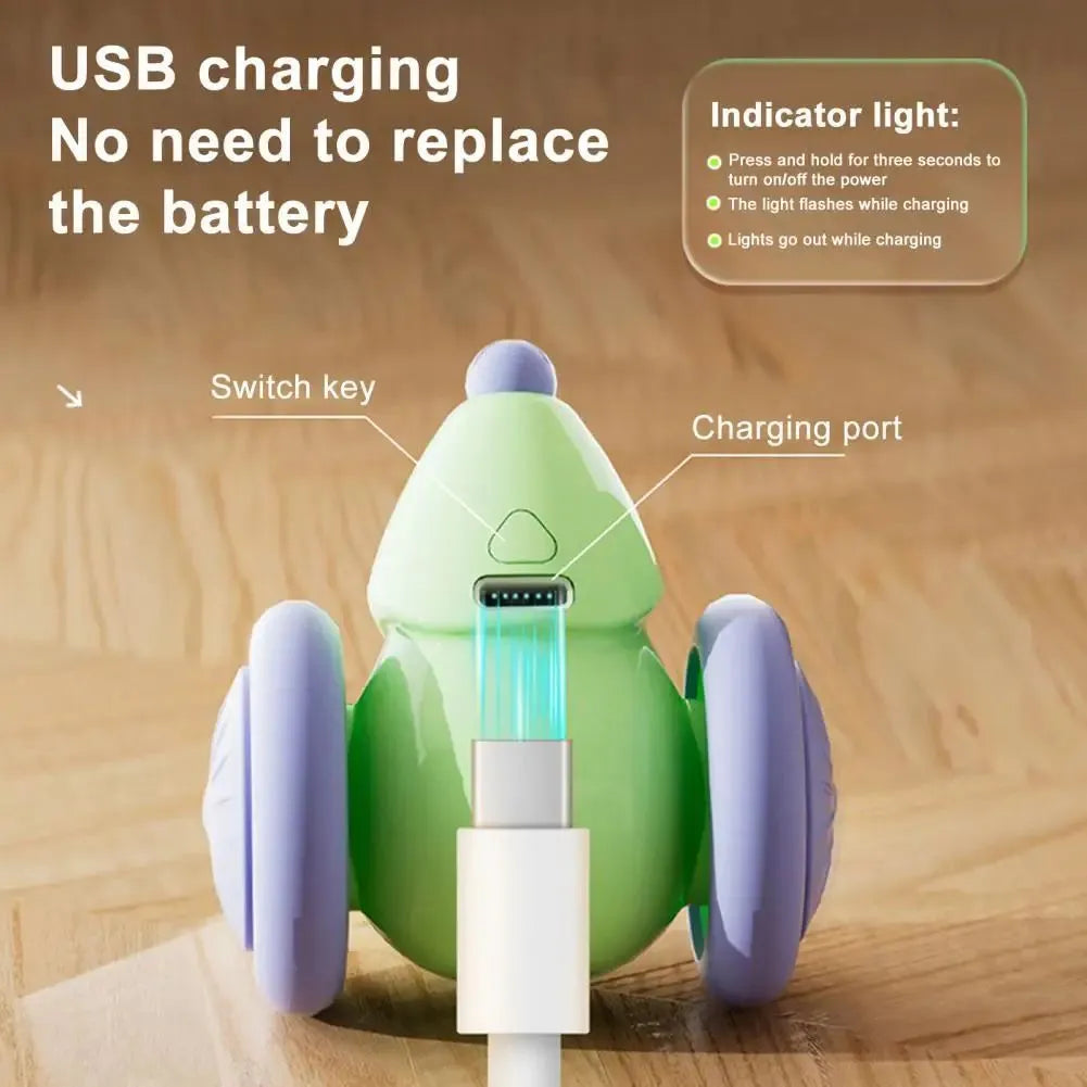 Green and white plastic automatic electric mouse cat teasing stick toy for indoor cats
