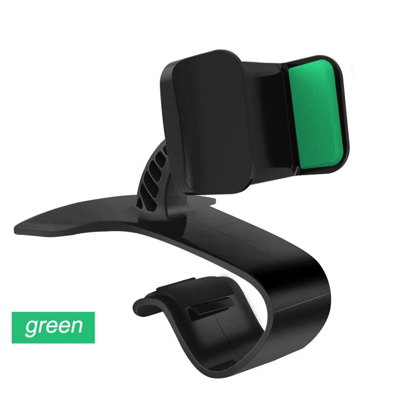 Dashboard car phone holder showing adjustable clamp and silicone base in black