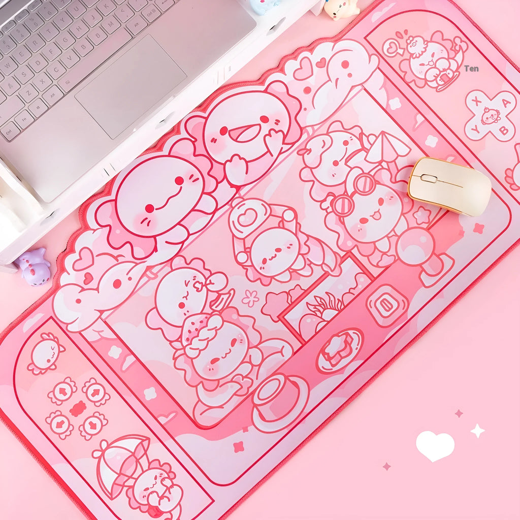 Hexagonal dragon crane machine cartoon anime design on 75cm cloth mouse pad with wrist support