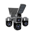 4G solar outdoor camera with full-colour night vision and two-way voice, 2.5 inch black ball ABS plastic housing