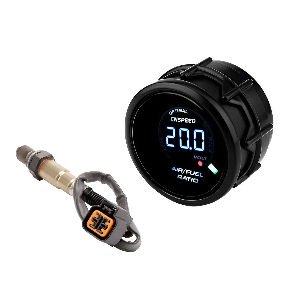 Digital display two-in-one air combustion meter with oxygen sensor, 52mm, 12V power supply