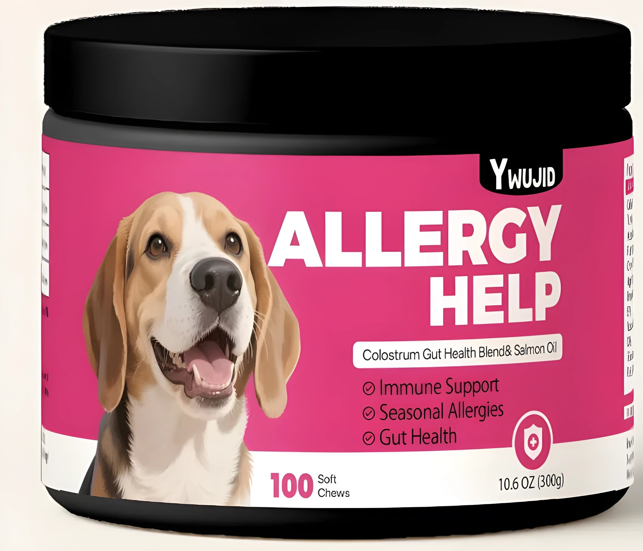 Can of Anti-allergy Soft Granules children's food supplement, 300g content, for immune support and allergy prevention.