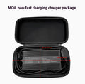 Black polyester EVA velvet electric vehicle charger storage bag for fast charging large or small charger and battery pack