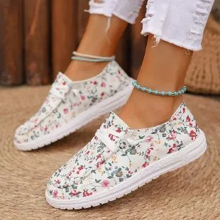canvas women's casual pumps round toe lace-up fastening black white sizes 36-43