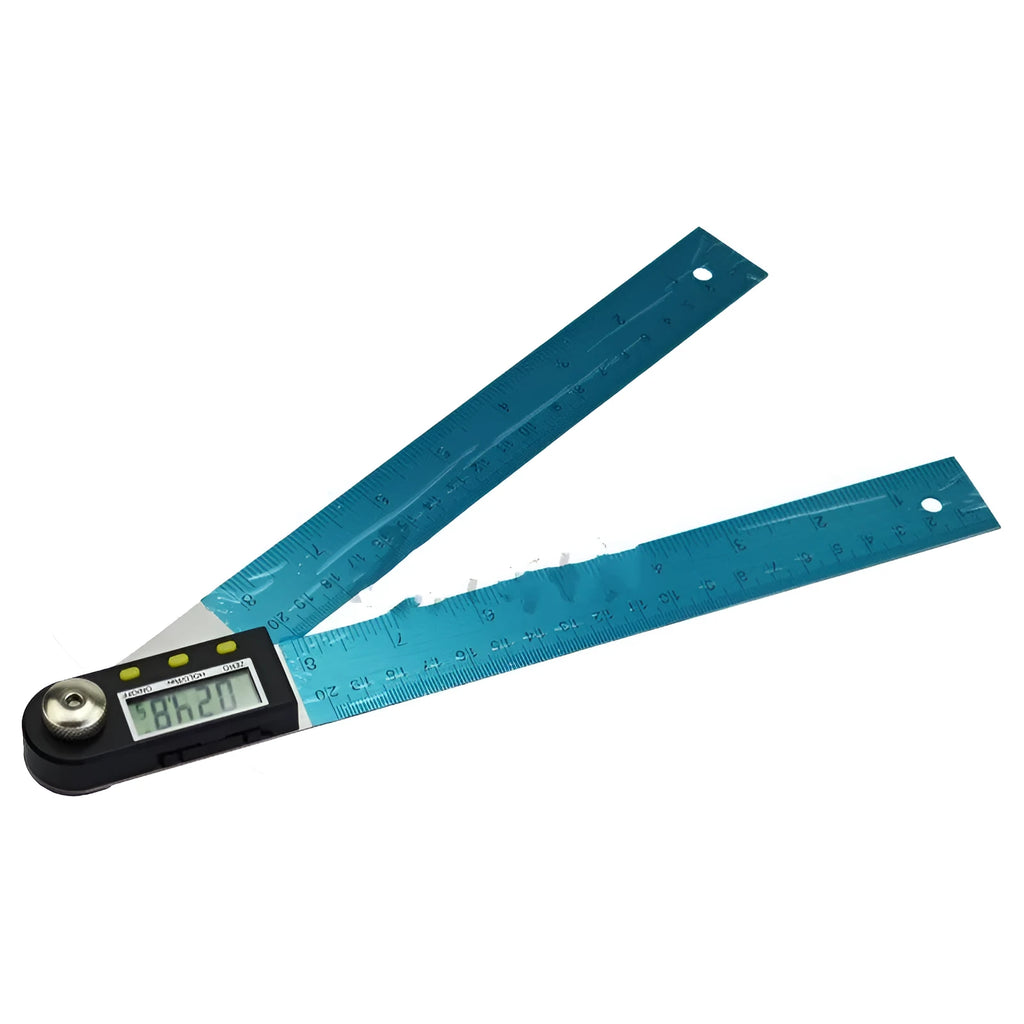 Stainless steel digital angle ruler and protractor with electronic display, 0-360 degree range, 200mm to 500mm