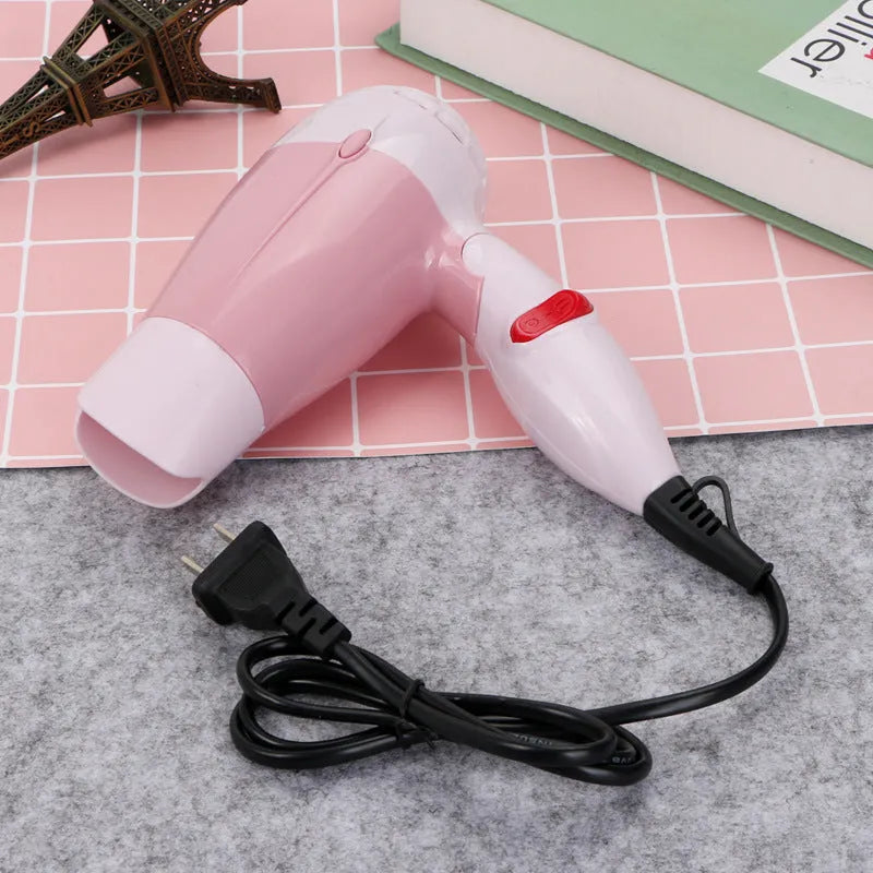 Electric hair dryer 600W three gears AB material compact 11x7.5x17cm with flame retardant cord