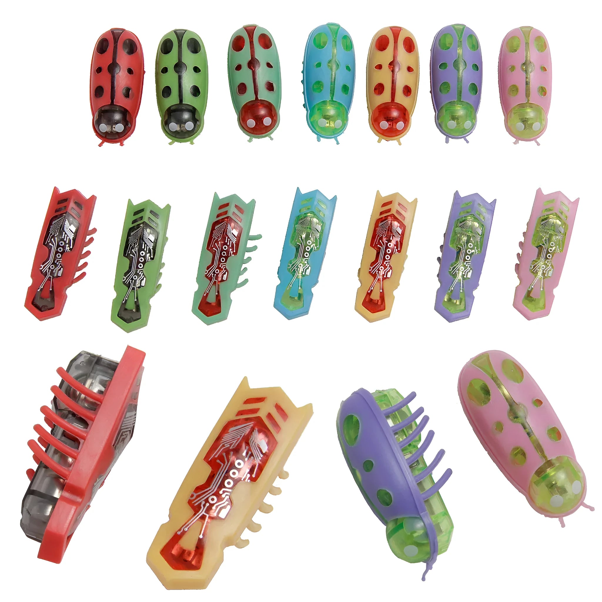 Electric ladybird bug cat toy with motorised walking motion and automatic flip feature