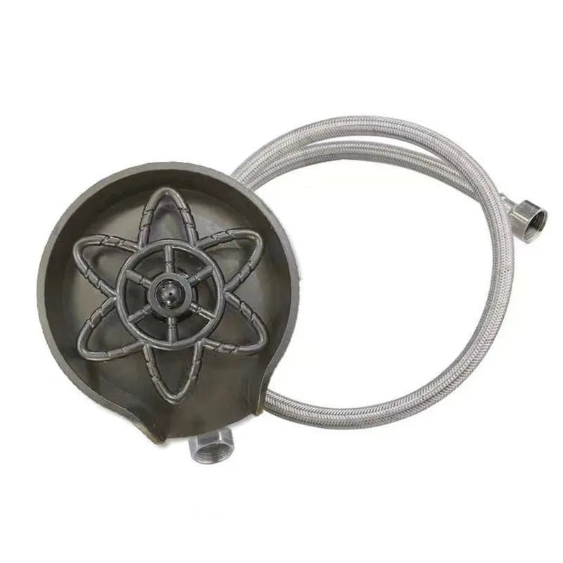 Black plastic household press type high pressure automatic cup washer on kitchen counter