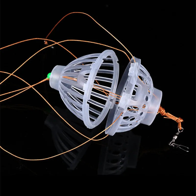 Silver carp bighead fishing set with barbed No. 9 hooks and fishing float combination for ocean beach fishing