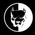 Bulldog design reflective car sticker in black, white or red colours measuring 12x12cm