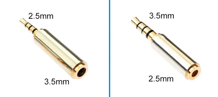 2.5mm male to 3.5mm female mobile phone headset adapter for Nokia phones
