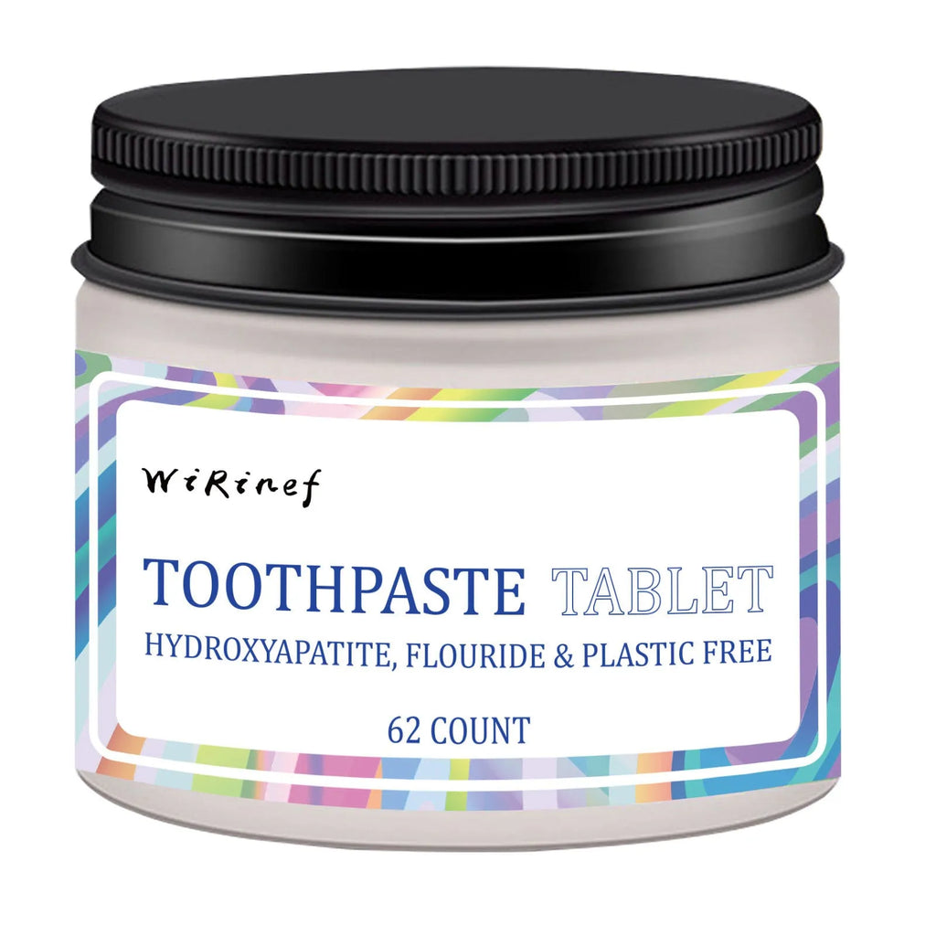 TP19 solid toothpaste tablets in pack of 62 pieces for portable dental cleaning
