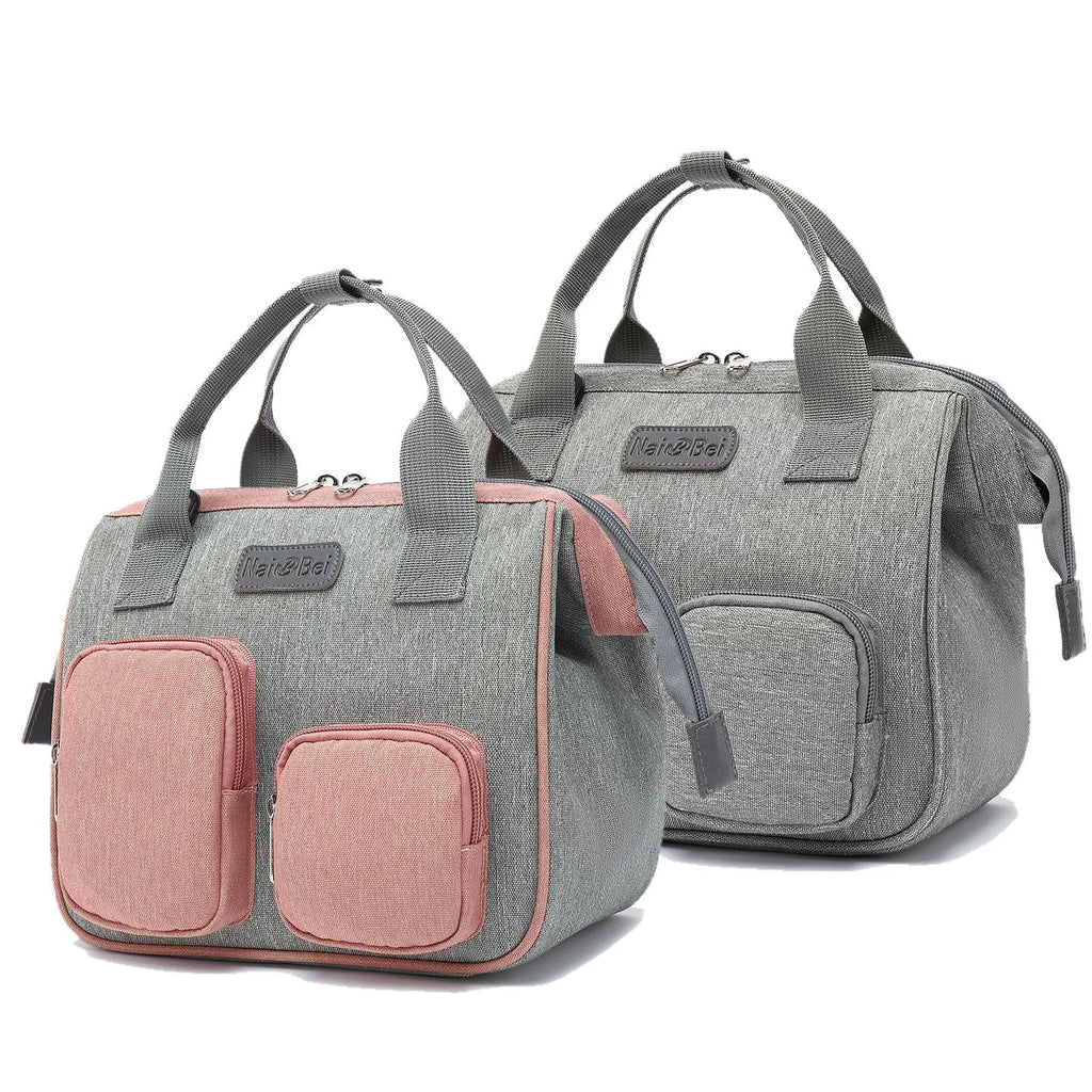 Waterproof Oxford cloth shoulder handbag with three-dimensional external pockets and internal organisation compartment