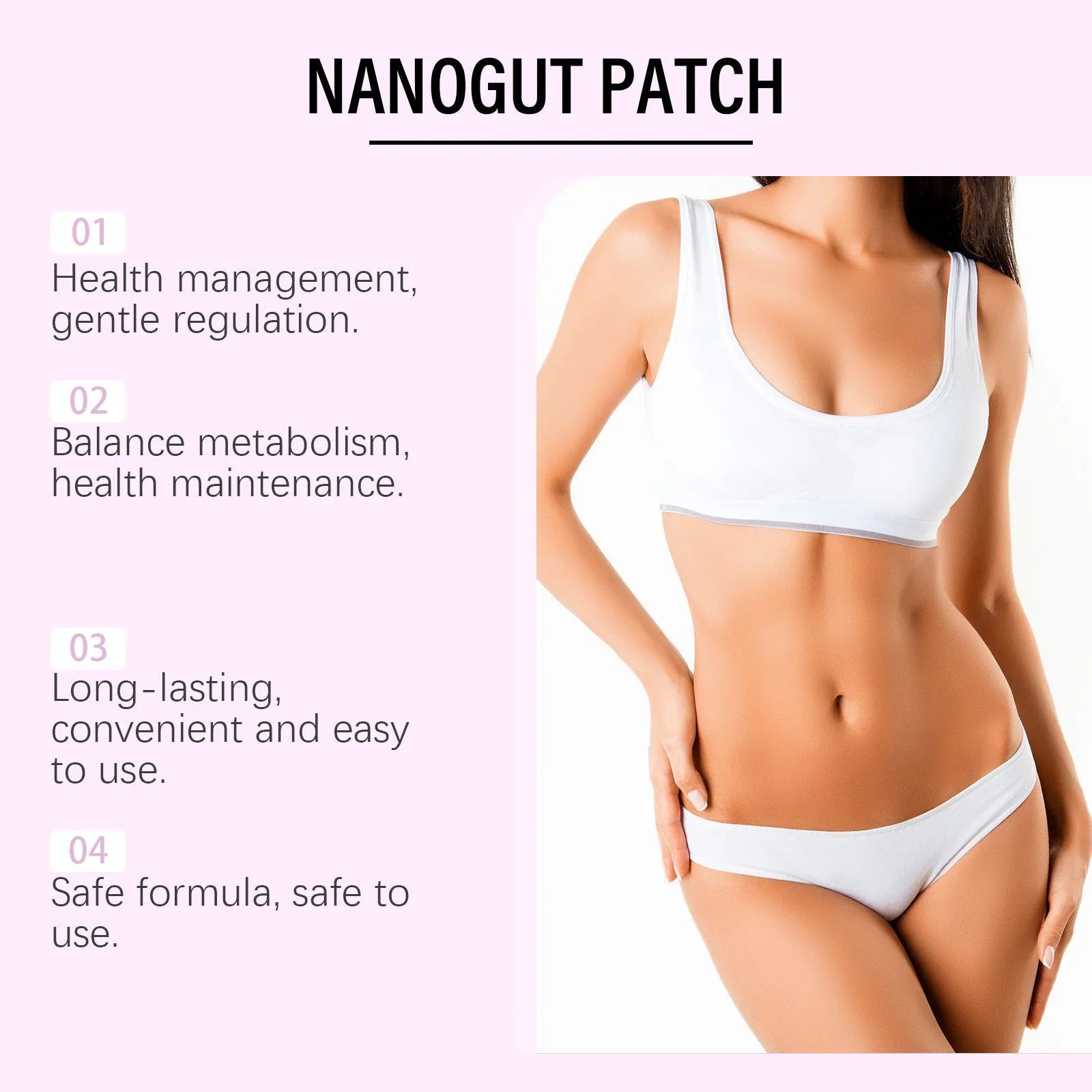 3x3cm nursing adhesive bandage patches with active ingredients in four-pack