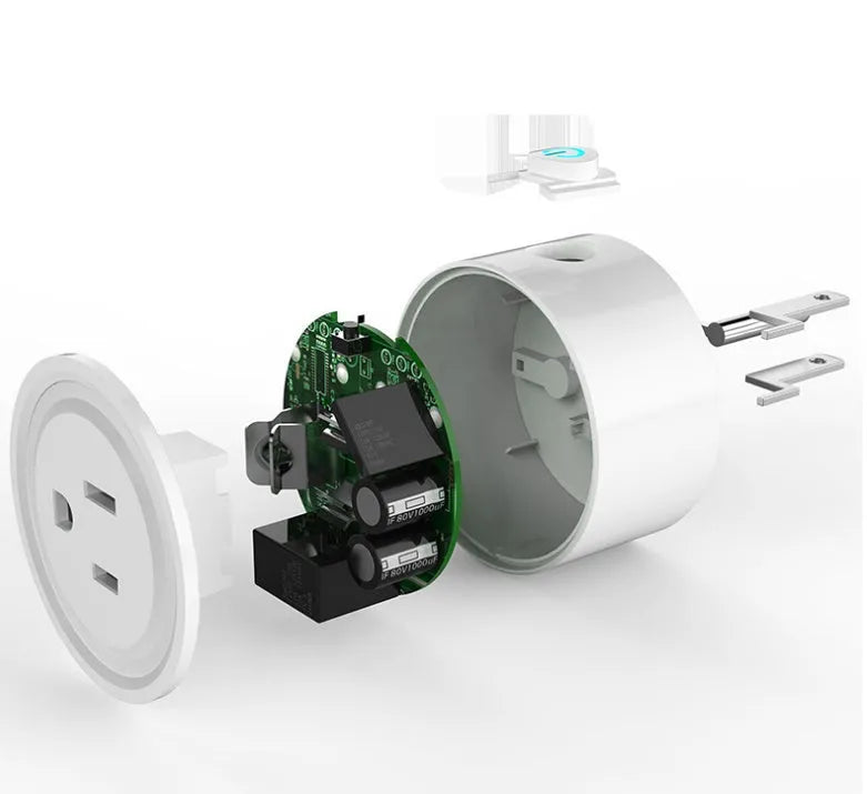 Wi-Fi smart plug adapter with voice control for Alexa and Google Assistant home devices