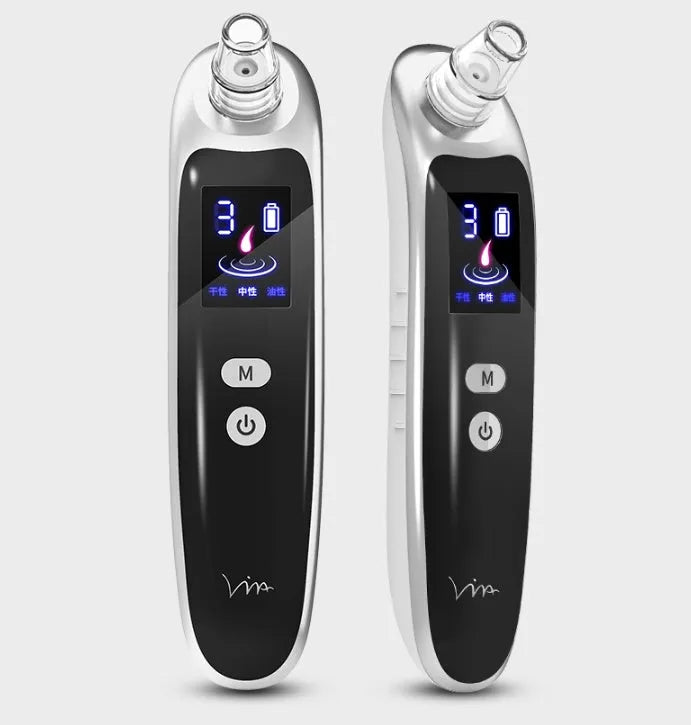 Electric pore cleaner suction blackhead remover with 3 modes in black rose gold and white