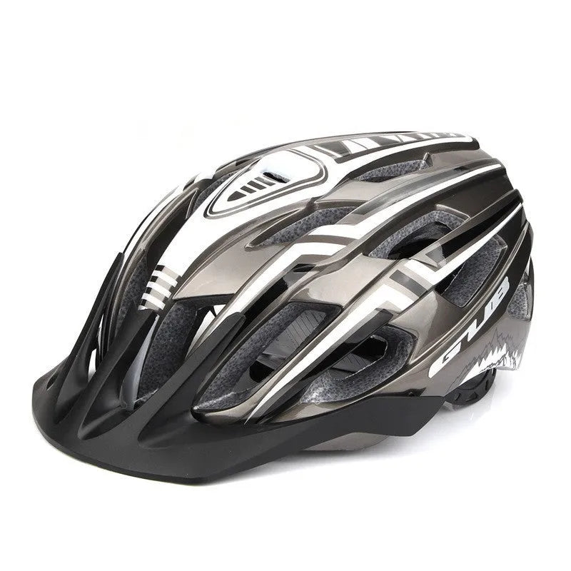 Mountain bike helmet with PC+EPS construction, USB tail light, 19 holes, adjustable 56-59CM fit, red colour