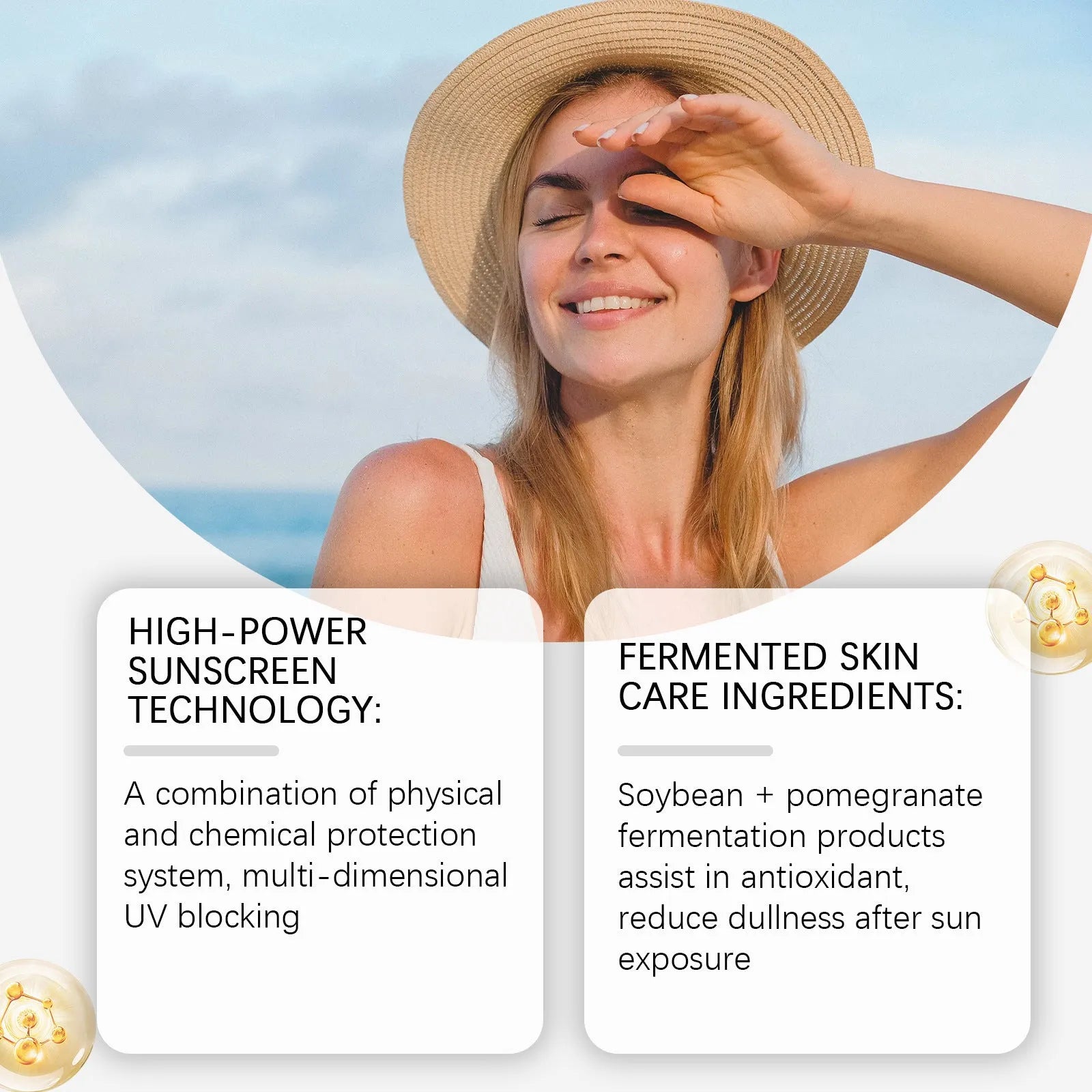 Soymilk Protective Cream sunscreen tube, 50g, with fermented botanical extracts.