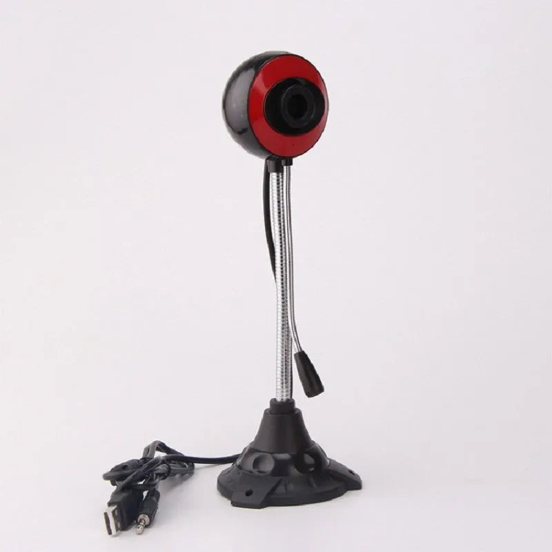 Desktop USB camera with built-in microphone, 8MP CMOS sensor, 640x480 resolution, plastic housing, blue black colour
