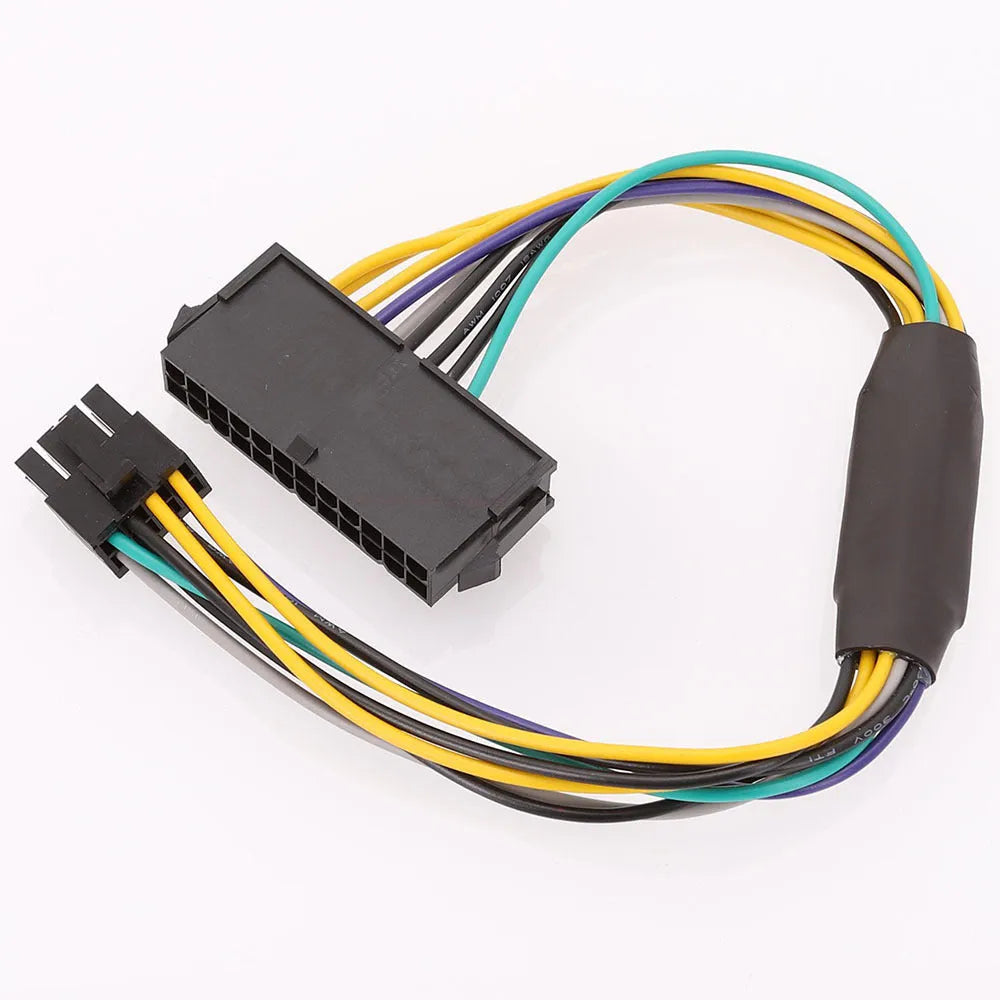 Black Dell Optiplex ATX 24-pin to 8-pin motherboard power adapter cable, 30cm long.