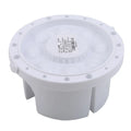 White plastic brush holder for painting with 16.5cm diameter and 9cm height dimensions