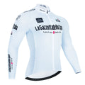 Men's patterned long sleeve cycling jersey for mountain biking on a mannequin