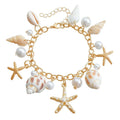 Women's alloy waist chain and matching bracelet set with star charm details on a white background.