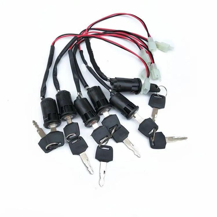 Waterproof plastic electric door lock for automotive applications with multiple wiring configuration options