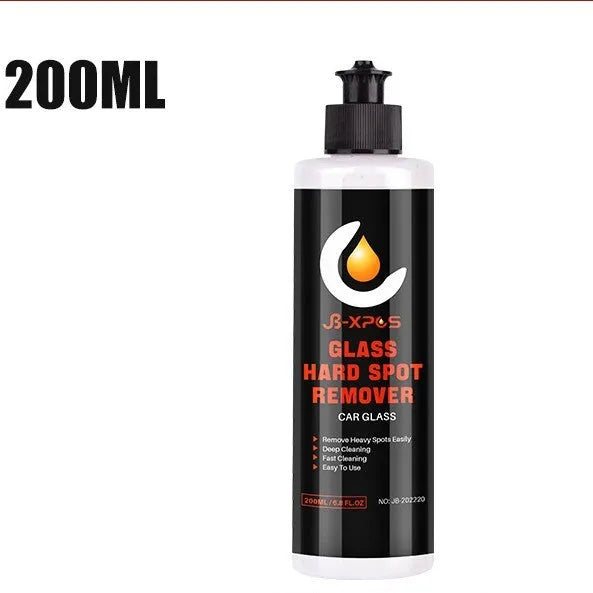 Jar of glass oil film remover cleaning cream paste for car and home windows