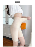 Women's seamless high waisted tight pants in nylon, black or skin colour, sizes M to XXL