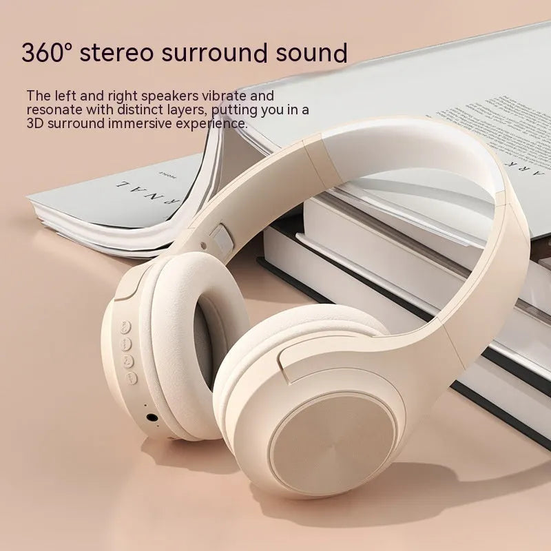 Wireless Bluetooth headphones in chalk black, ivory white, and youth green colours with creative design