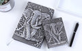 European-style embossed retro notebook with PU cover, three-dimensional relief craft, and brushed bronze highlights