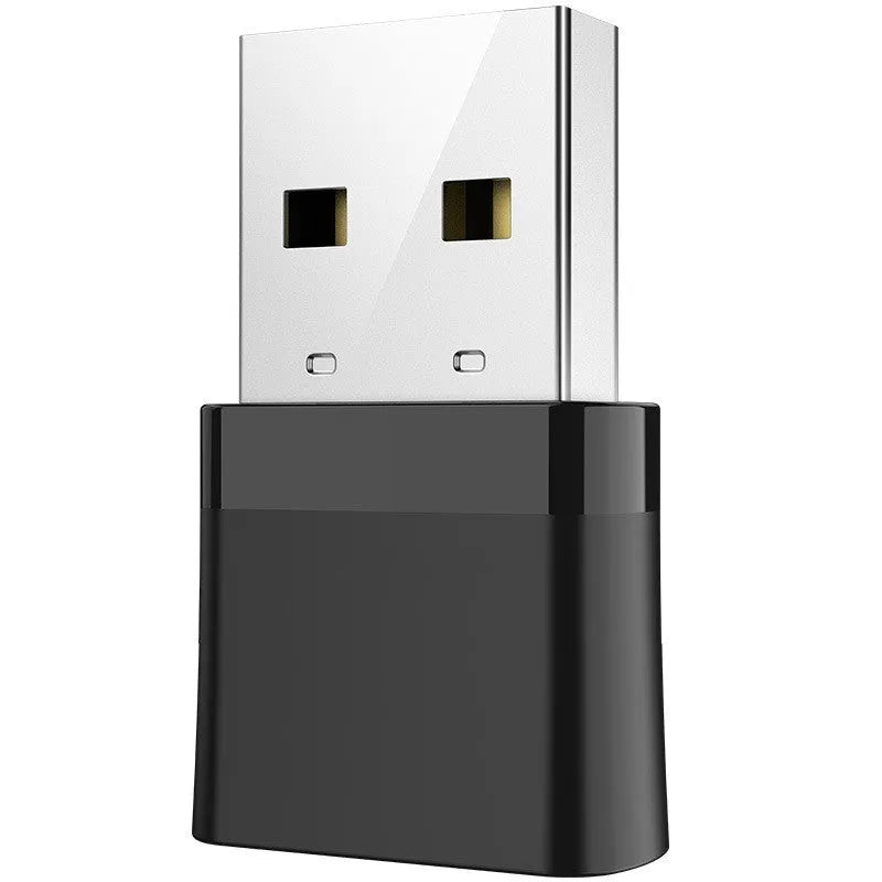 Black USB dual-band Bluetooth network adapter with nickel-plated connector