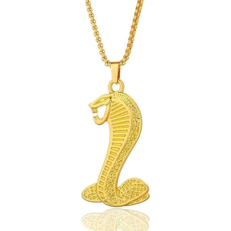 Geometric gold pendant necklace with diamond-cut zircon detailing on alloy material