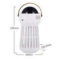 White electric mosquito killer lamp with star projection feature and a folding carry handle.