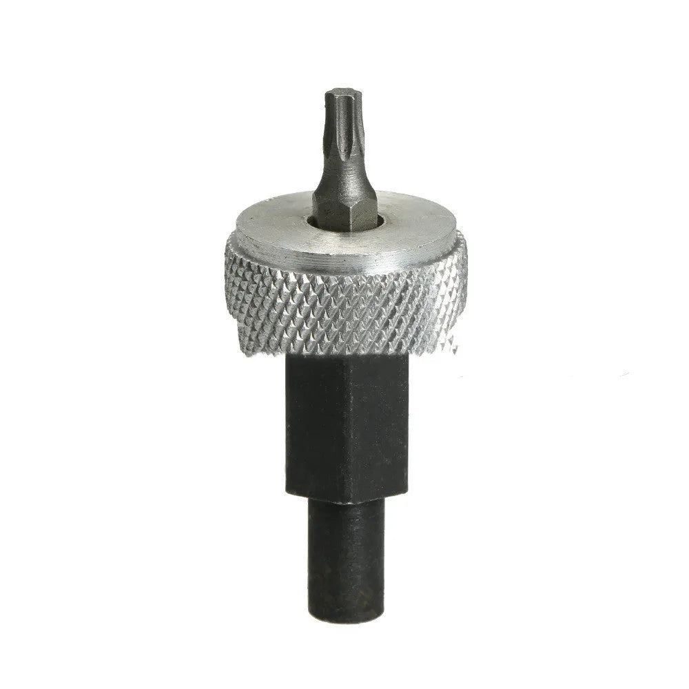 Ignition module clamping wrench with knurled aluminium knobs on a carbon steel handle.