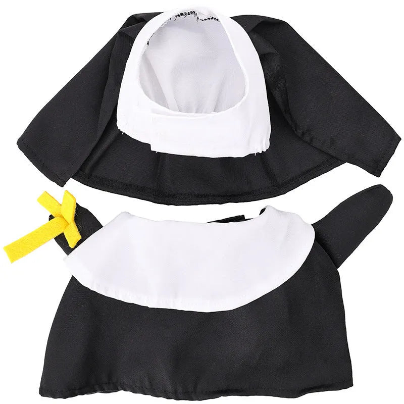 Black nun costume for pet Halloween dressing on dog or cat
