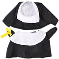 Black nun costume for pet Halloween dressing on dog or cat