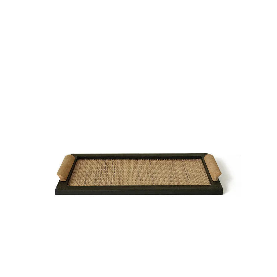 Pine wood dining tray with elegant house compartments in natural wood finish