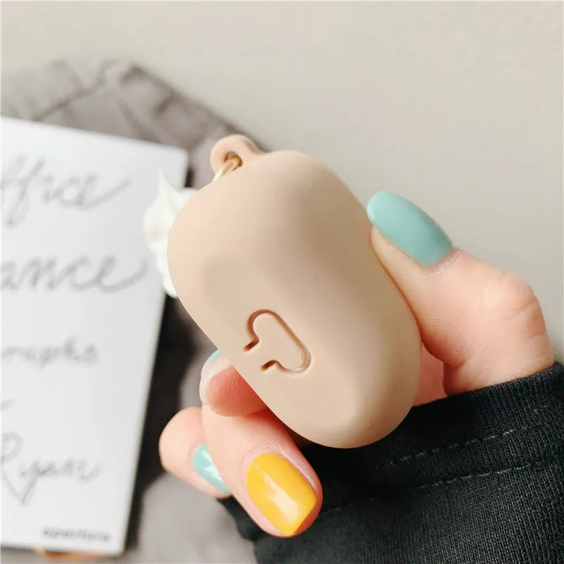 Cylinder ice cream design silicone case for Apple AirPods 2 wireless Bluetooth headphones