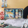 Panda gold foil paper adhesive tape set in 30mm, 15mm and 10mm widths, 2m rolls, 18 numbered styles