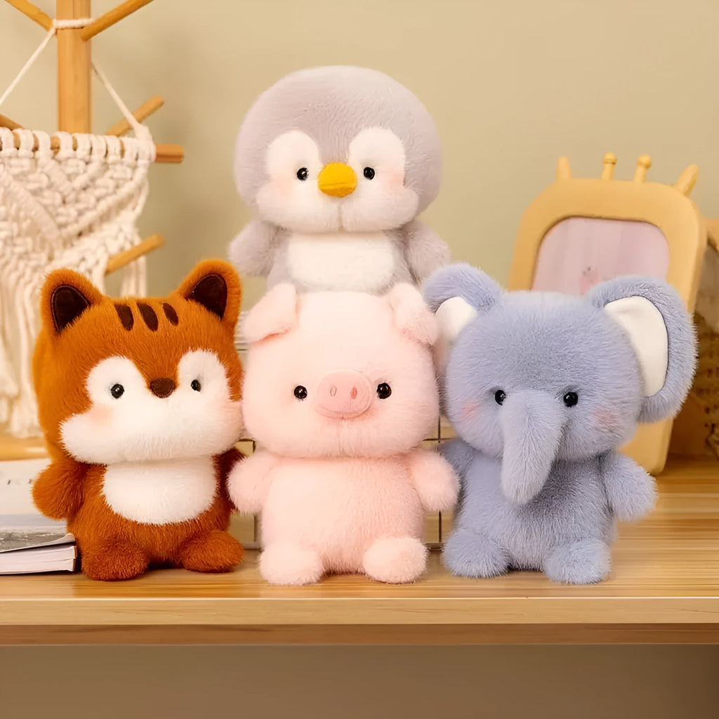 16cm short plush animal toy doll – bear design with PP cotton filling for desk decoration