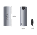 Grey aluminium USB 3.0 portable SSD hard drive for mobile phone connection