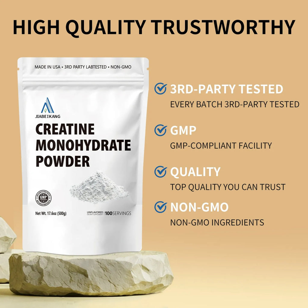 Creatine monohydrate powder 500g bag pre-workout supplement for muscle building and energy boost