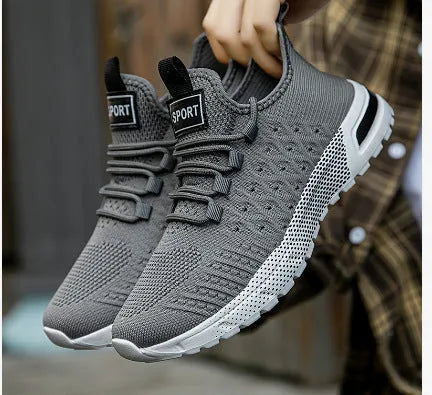 Men's mesh casual shoes in six colours including army green, black, and light gray