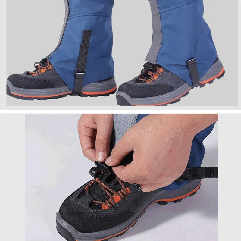 Outdoor snow kneepad made of 420D nylon fabric in black with 3D draping design