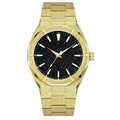Men's stainless steel business watch with luminous markers in silver colour option