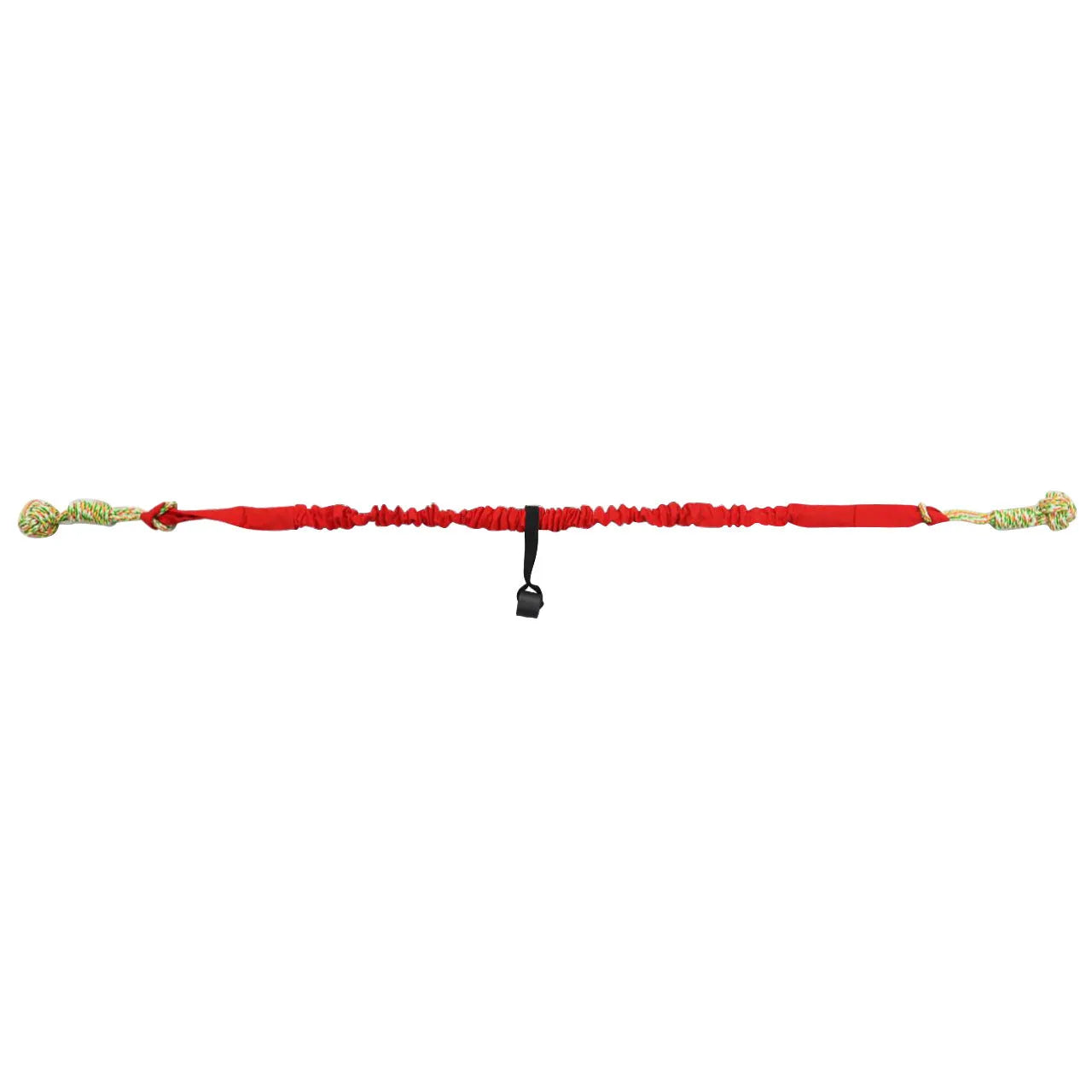 A black, grey, or red cotton rope dog tug of war toy for interactive play.