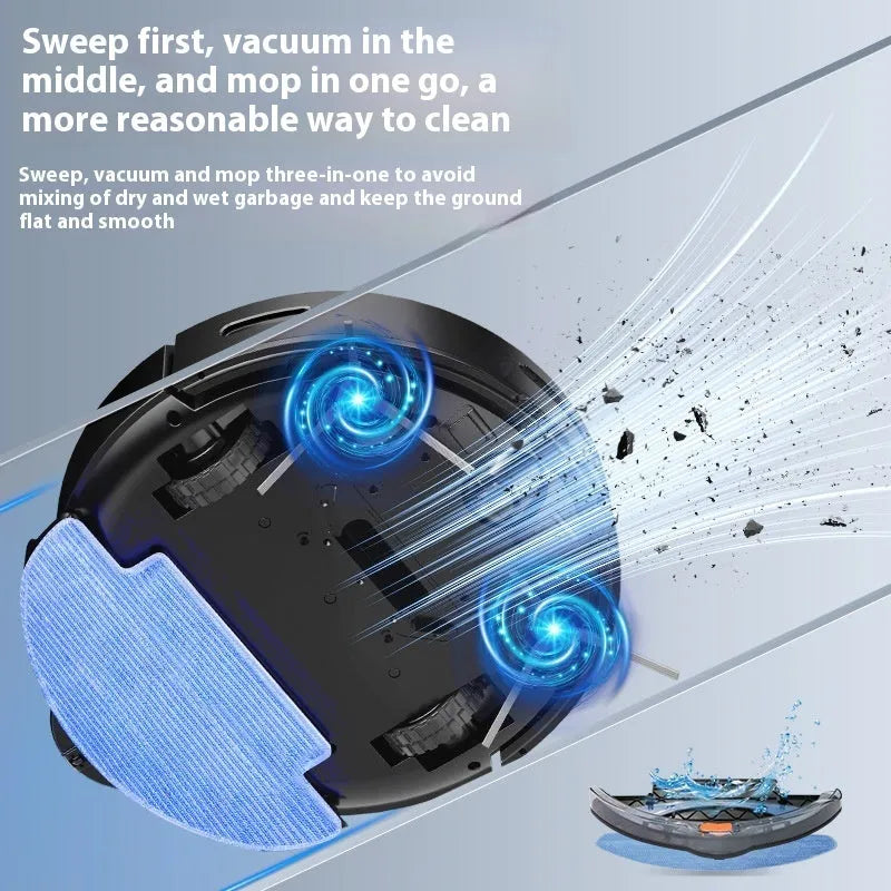 Black or white sweeping robot vacuum cleaner with remote control for automated floor cleaning